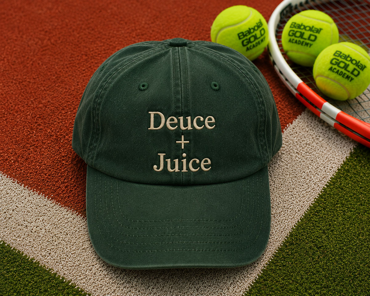 Deuce + Juice. Adult Vintage Washed Tennis Apparel