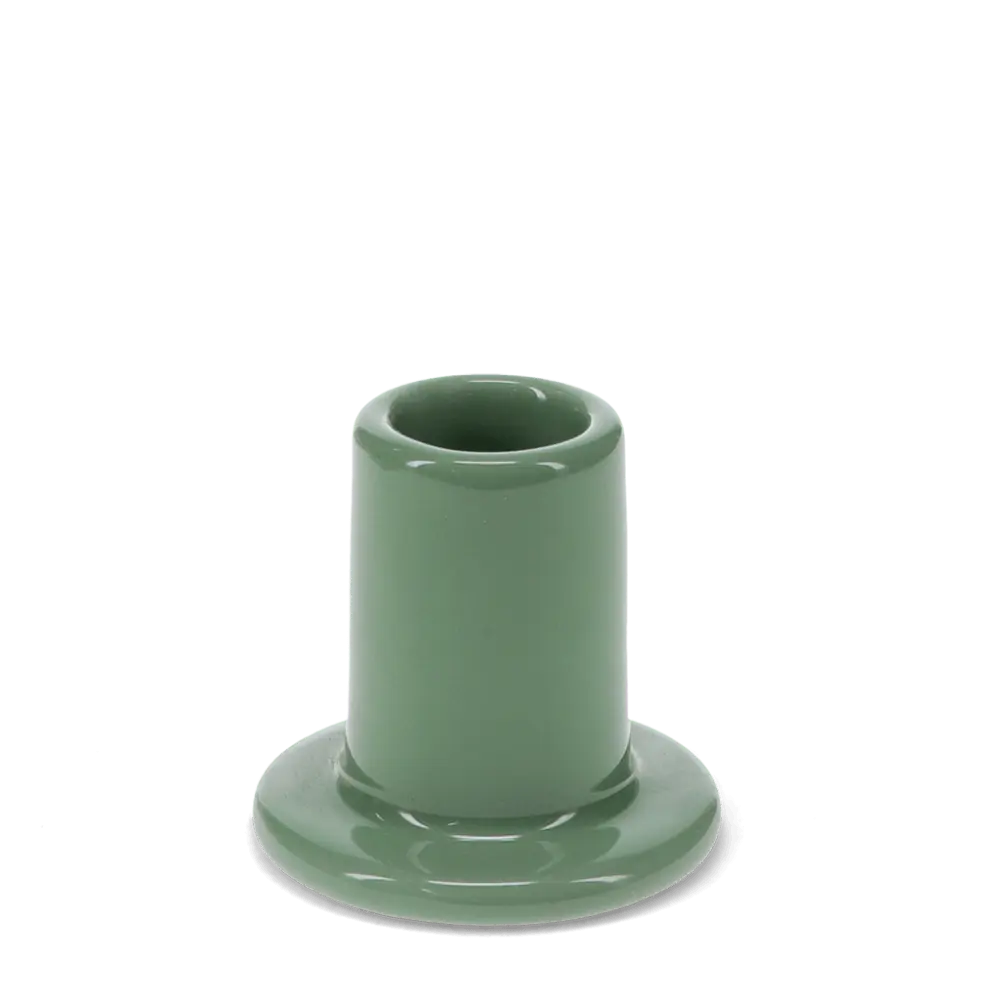 Sage green short candlestick