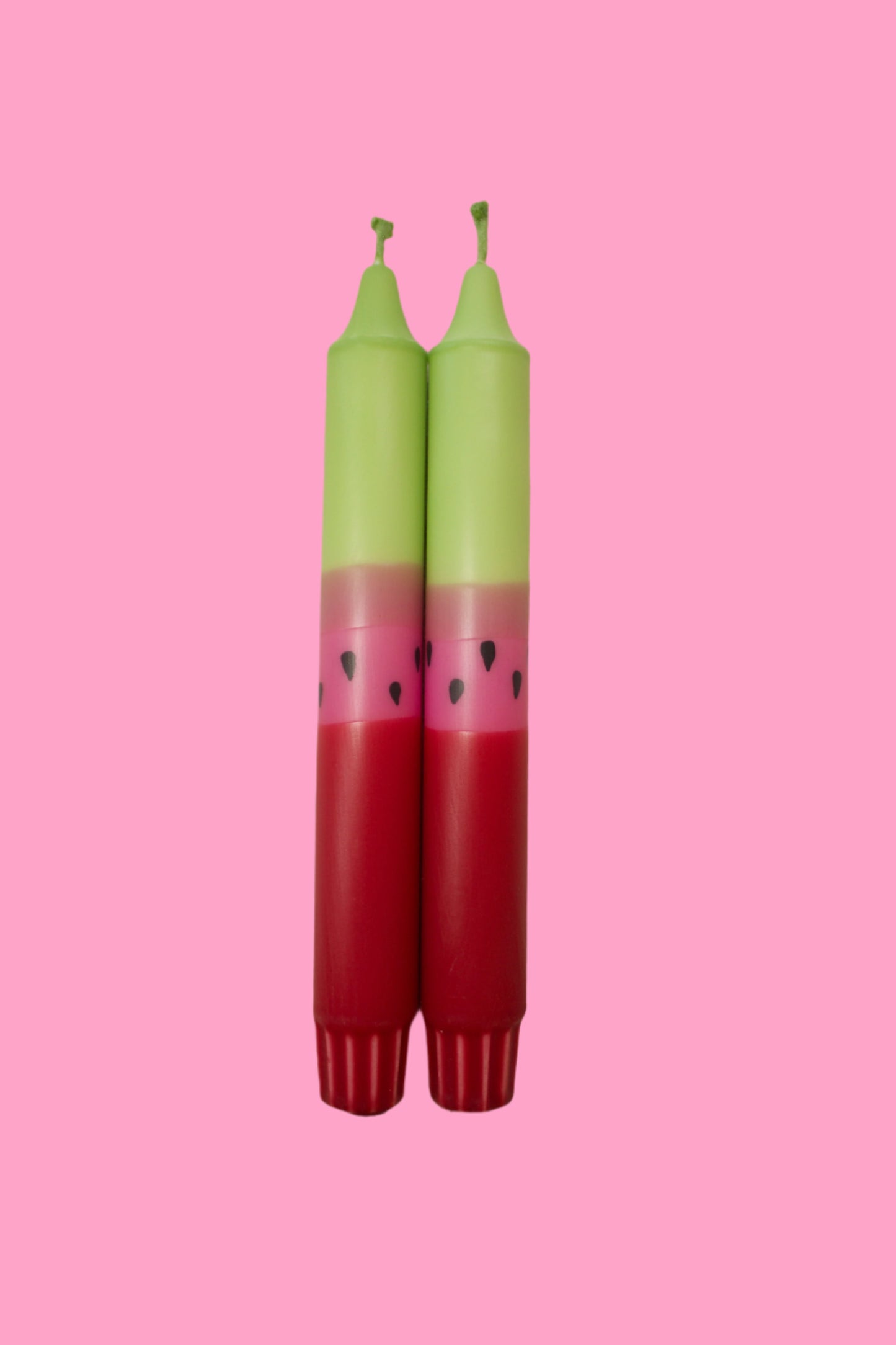 Watermelon sugar  (pair of taper candles)