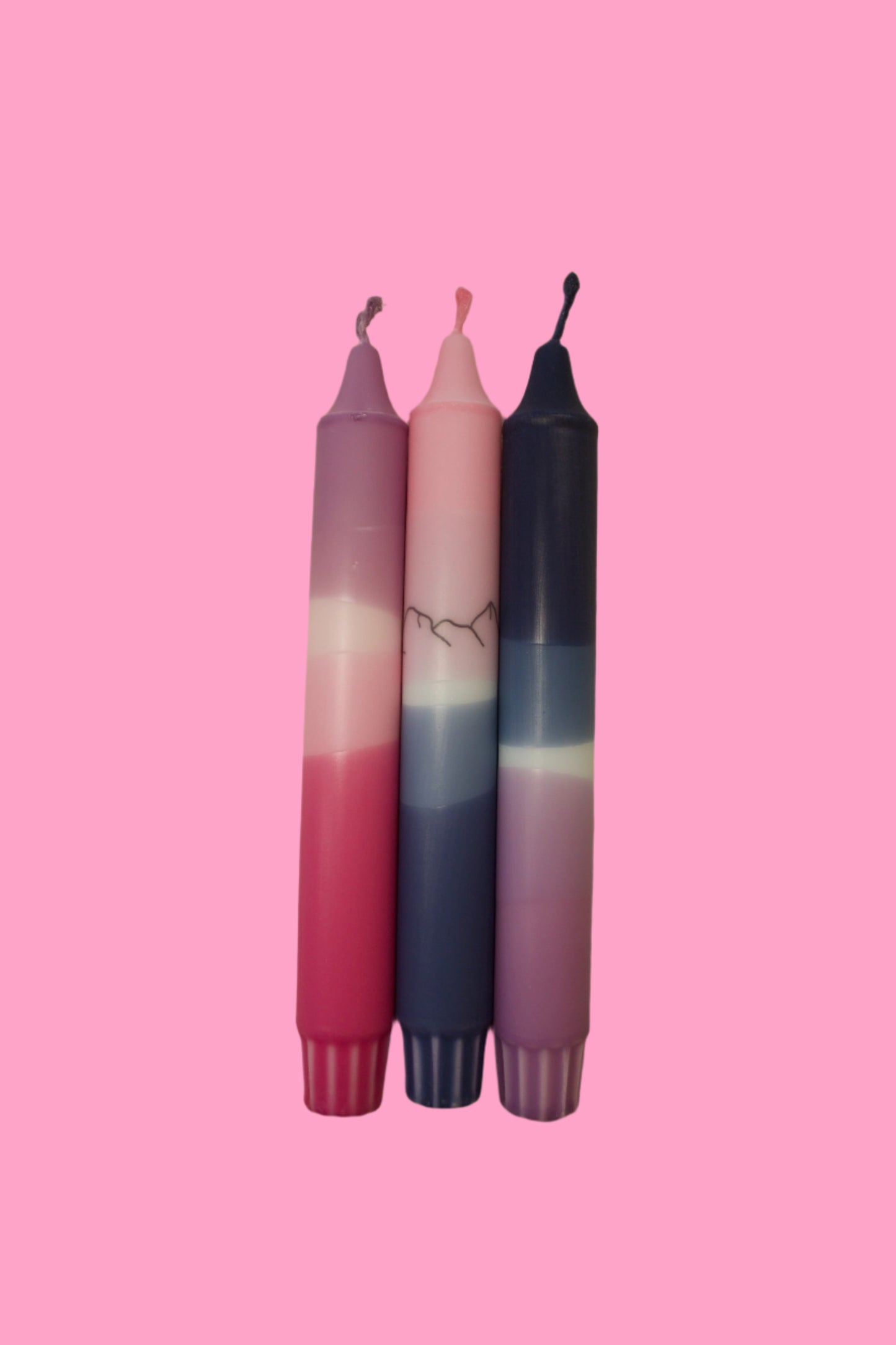 The Tiree crossing (trio of taper candles)