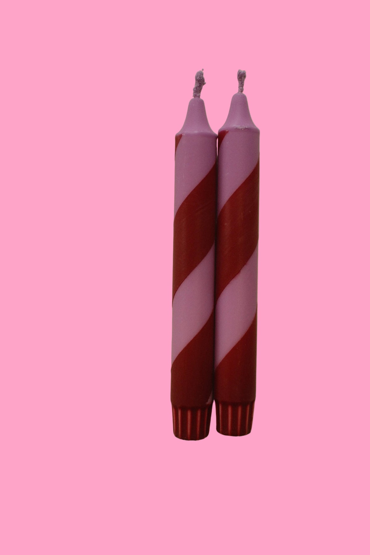Plum Swirl (pair of taper candles)