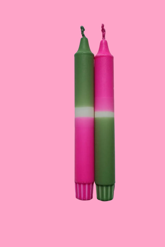 Bright and bold (pair of taper candles)