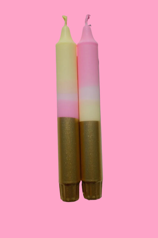 Golden sunrise (pair of taper candles)