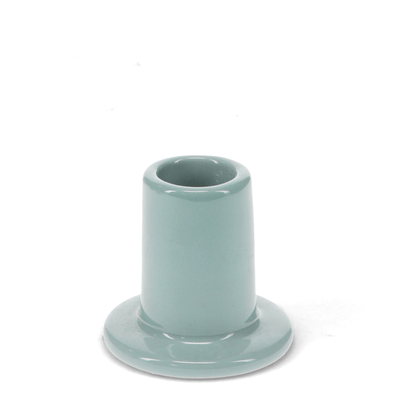 Dusty blue short candlestick