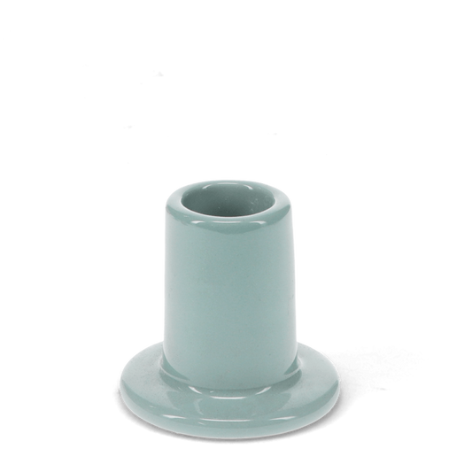 Dusty blue short candlestick