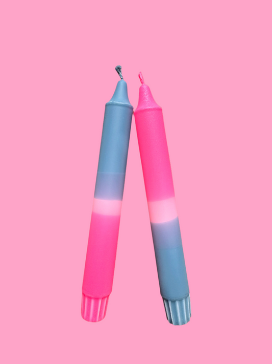 Summer nights sky (pair of taper candles)