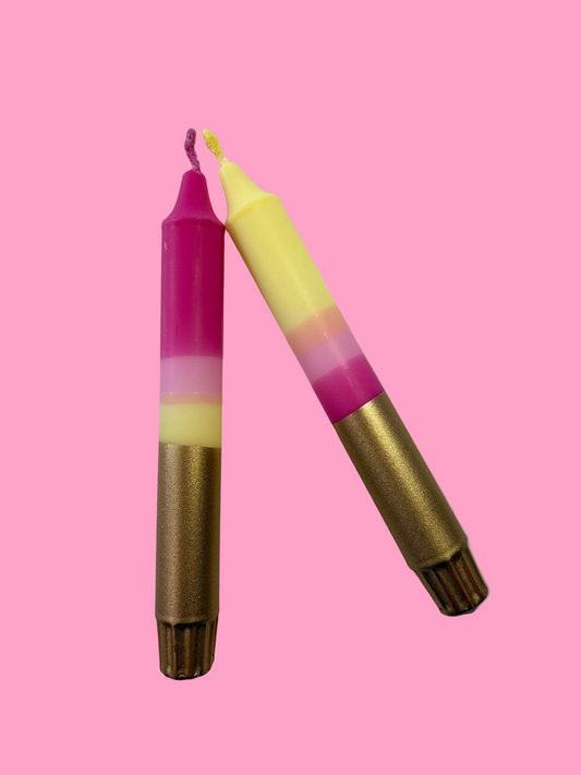 Golden sunrise (pair of taper candles)