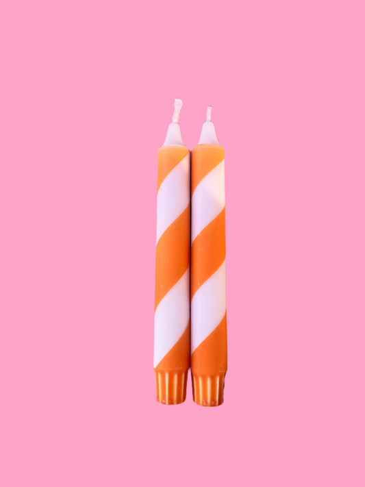 Summer twist  (pair of taper candles)