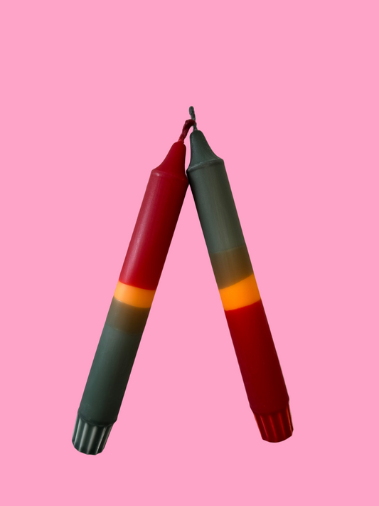 Maple leaf (pair of taper candles)