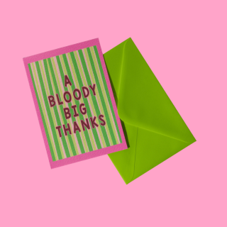 A big bloody thanks gift card